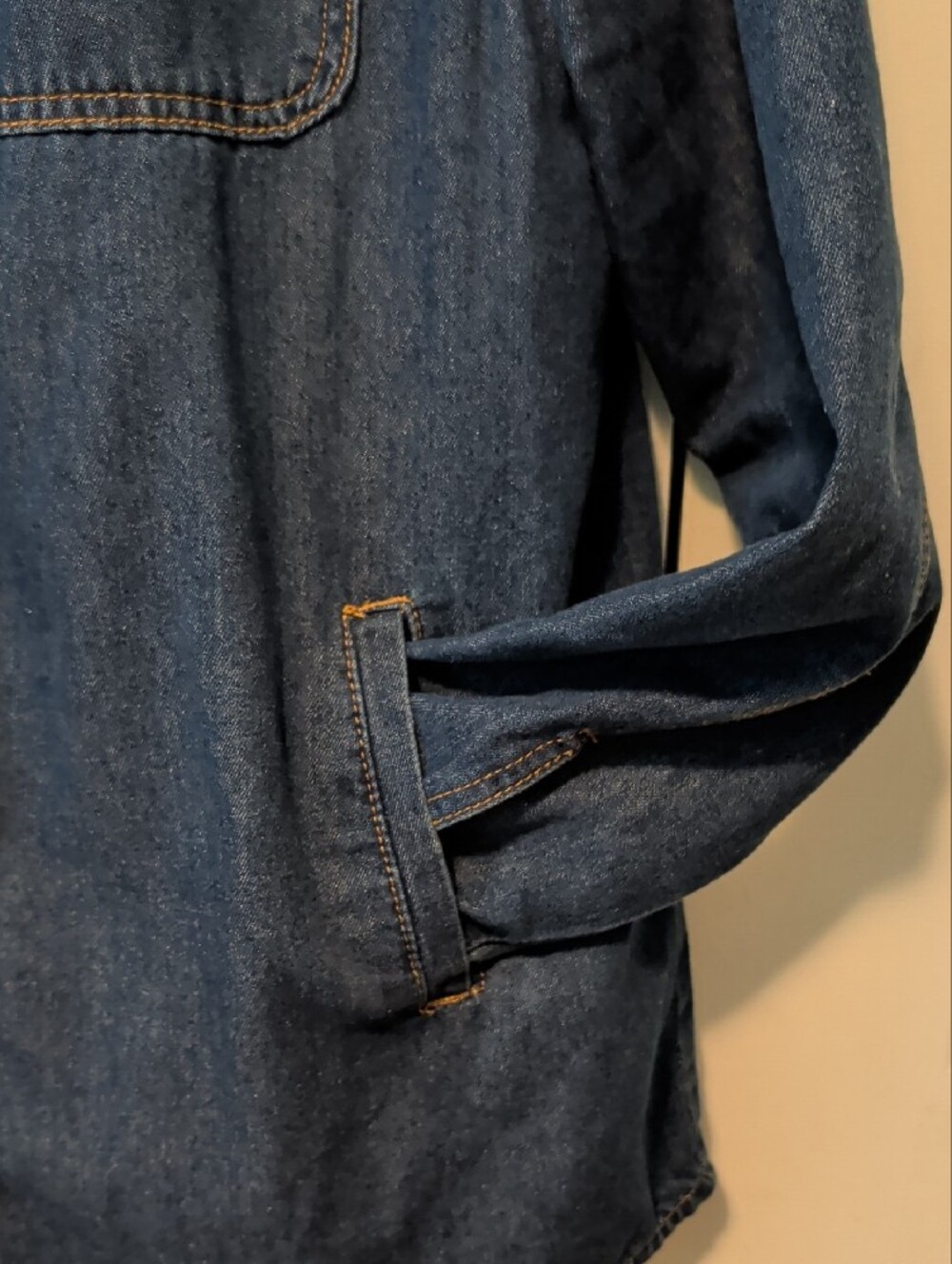Women's Dark Blue Denim Shirt/Jacket Shacket - Picture 3 of 6
